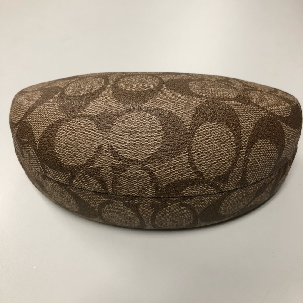 Coach brown glasses case